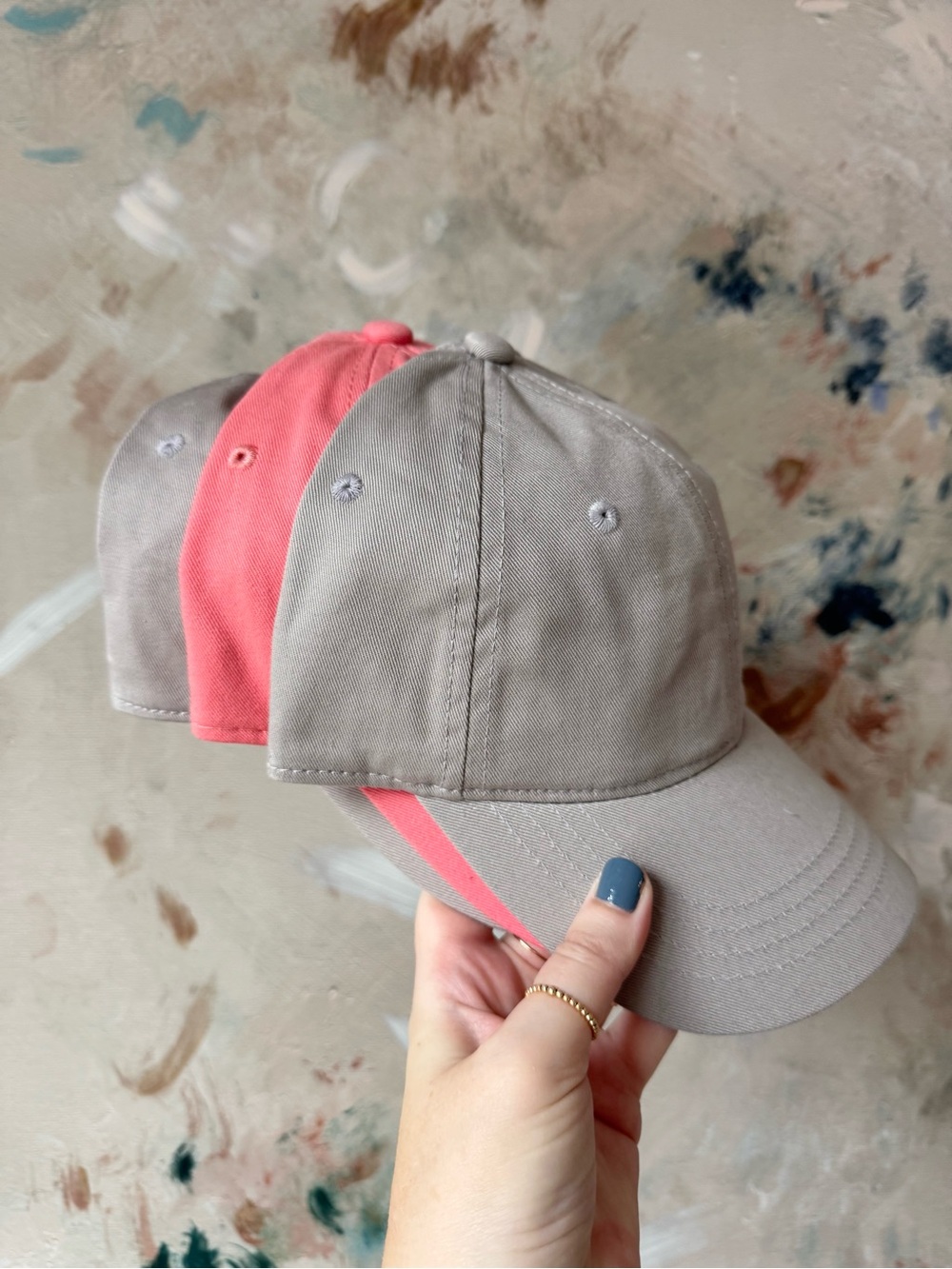 *Set of 3* NWOT Outdoor Cap - Light Grey & Melon Hats - Unisex